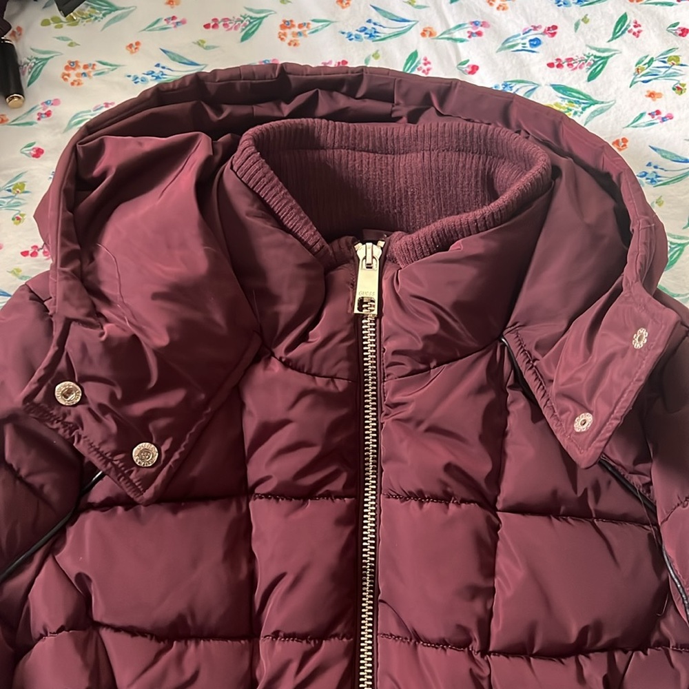 Guess Winter Jacket with hood, women’s size M - Picture 10 of 12